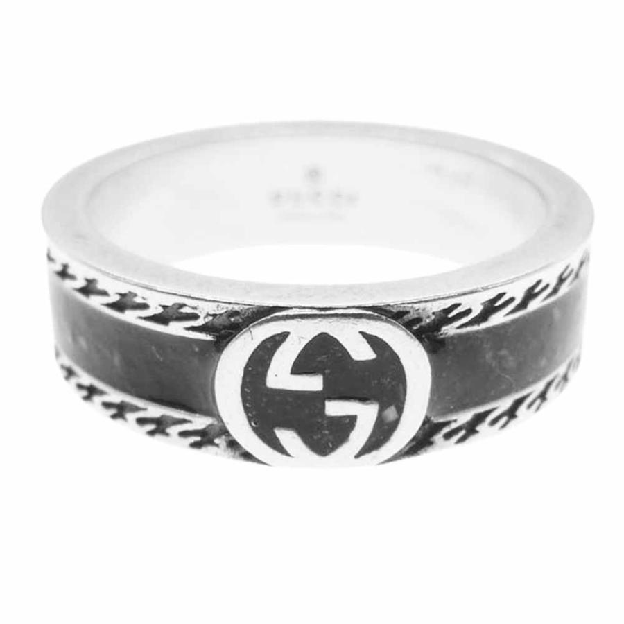 GUCCI グッチ 645573 Ag925 インターロッキング リング 16刻印 15号 