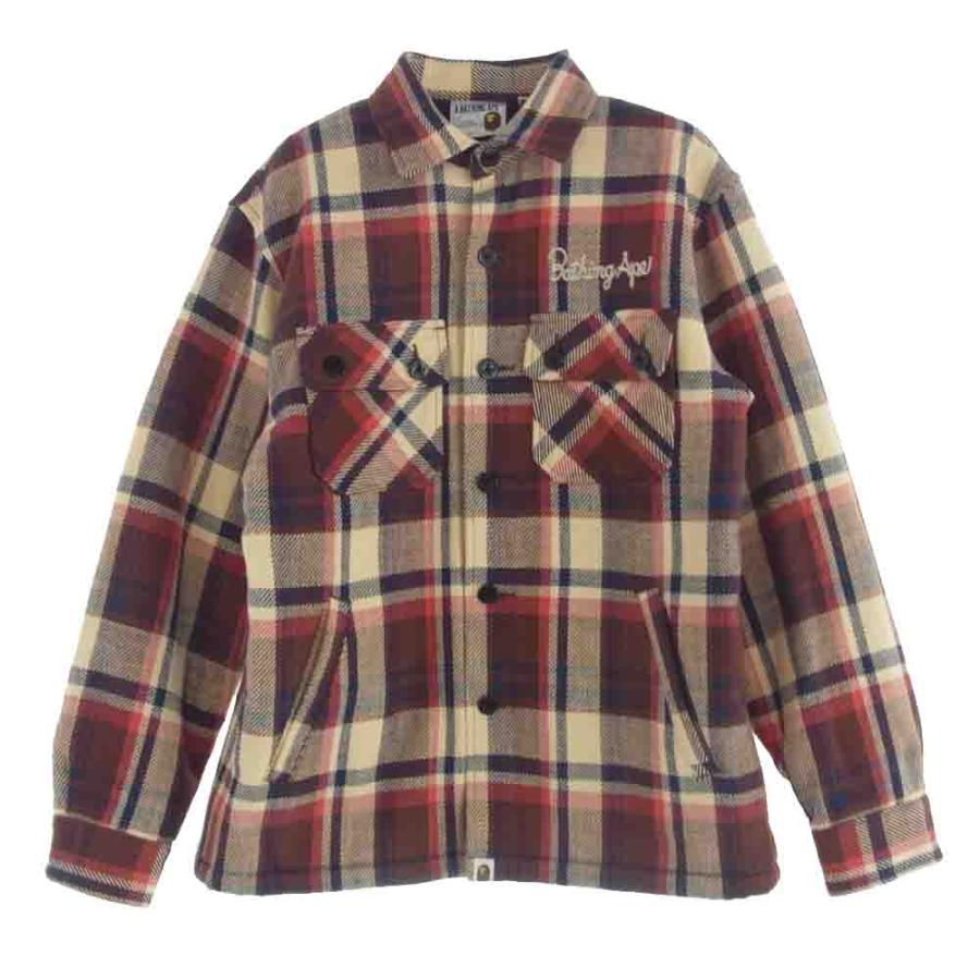 A BATHING APE アベイシングエイプ ラブジェネ チェック CPO A BATHING APE アベイシングエイプ ラブジェネ チェック CPO