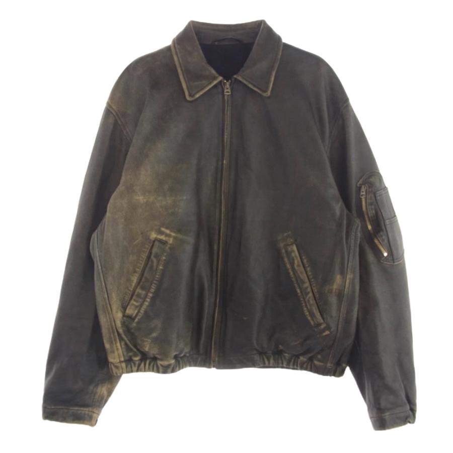 COMOLI コモリ 24SS Z01-04006 レザー ジップ ブルゾン 3【中古 COMOLI コモリ 24SS Z01-04006 レザー ジップ ブルゾン 3【中古