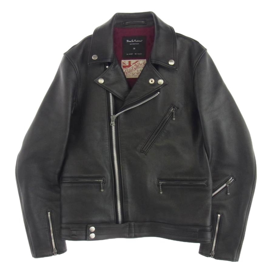 アディクトクローズ ADDICTCLOTHES AD-03 馬革 ブラック 36 ADDICT CLOTHES アディクトクローズ AD-03D × Deus Ex Machina シープ