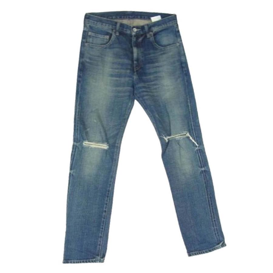 【ネイバーフッド】 セルビッチデニムパンツ M ナロー 鬼ヒゲ 日本製 NEIGHBORHOOD（ネイバーフッド） 20AW 202XBNH-PTM12 ウォッシュ加工