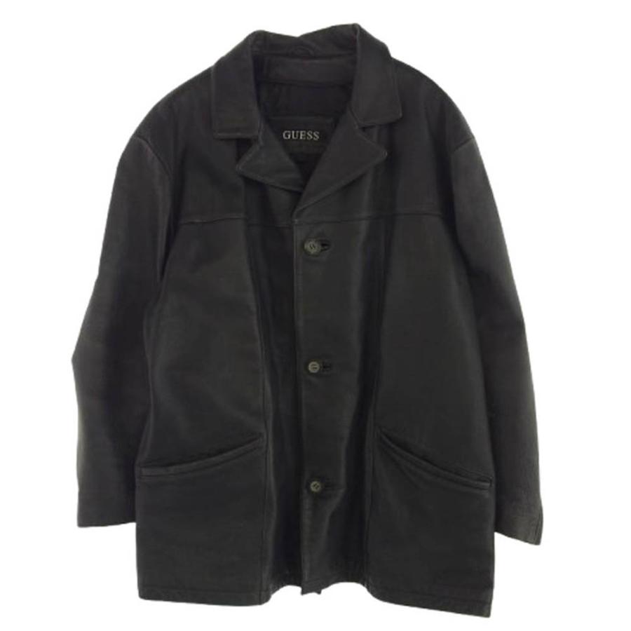 GUESS（ゲス） レザー コート ジャケット ブラック系 XL【中古