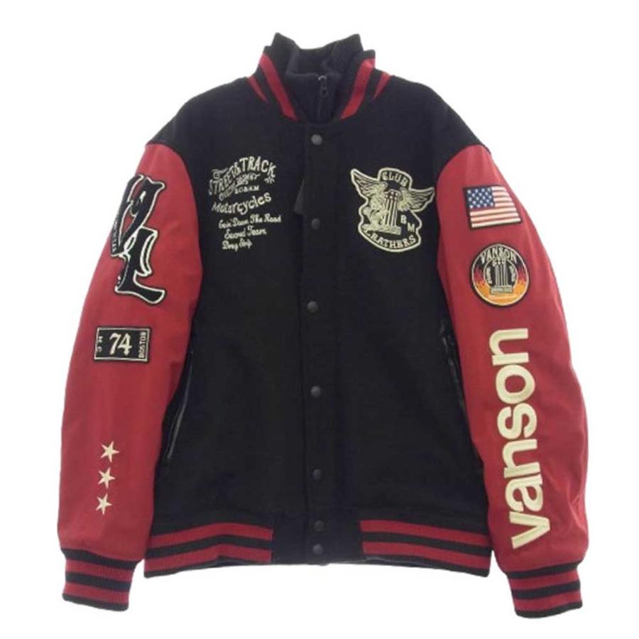 VANSON（バンソン） NVJK-2104 メルトン ワッペン スタジアム