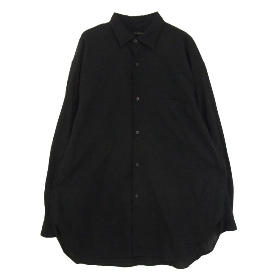 COMOLI コモリ 25SS B01-02013 オックス 長袖 シャツ ブラック系 3