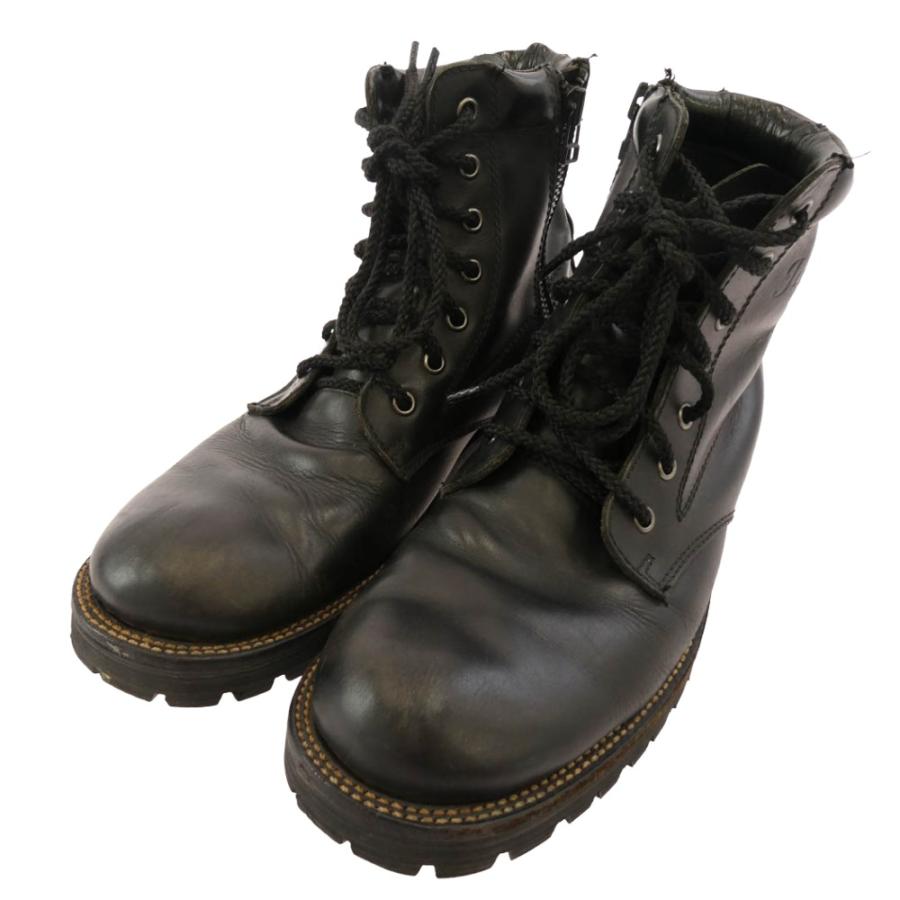 SLOW WEAR LION メンズブラックブーツ ８E【新品】 スローウェアライオン slowwearlion レザー サイド ジップ ブーツ