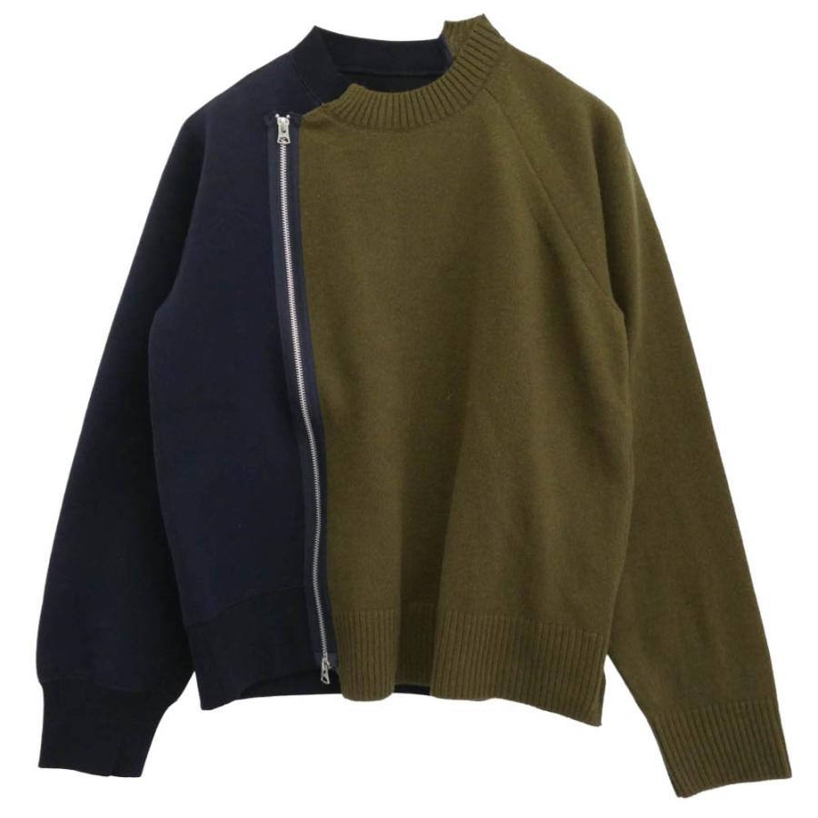 sacai（サカイ） SCM-250 Wool Knit x Sponge Sweat Blouson ウール