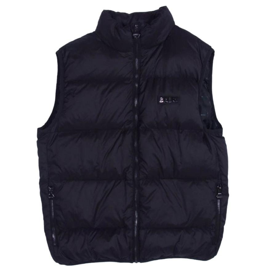 BALR ダウンベスト M ブラック ボーラー ボーラー BALR. 21AW B10290 ロゴ プレート ナイロン ダウン ベスト