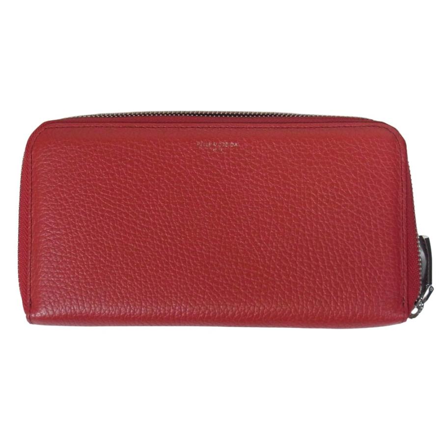 PELLE MORBIDA ペッレモルビダ PMO-CSBA311 ラウンドジップ レザー ウォレット 長財布 ミディアム レッド系【中古】 PELLE MORBIDA ペッレモルビダ PMO-CSBA311 ラウンドジップ レザー