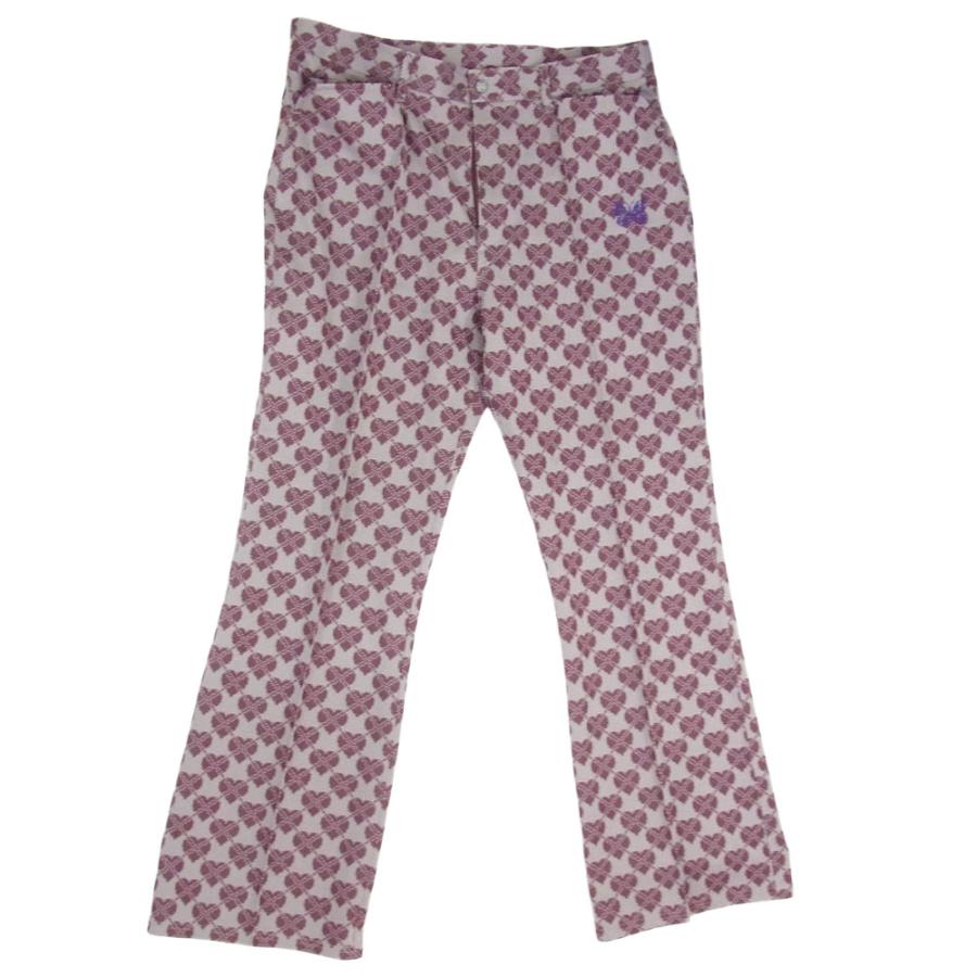 Needles（ニードルス） PU268 ハート総柄 トラック パンツ グレー系 L