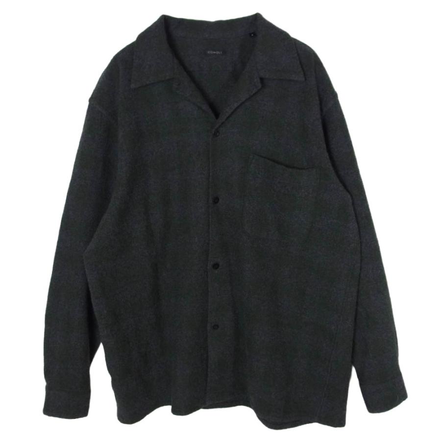 COMOLI コモリ 20AW S03-02008 カシミヤ混ウール チェック オープン