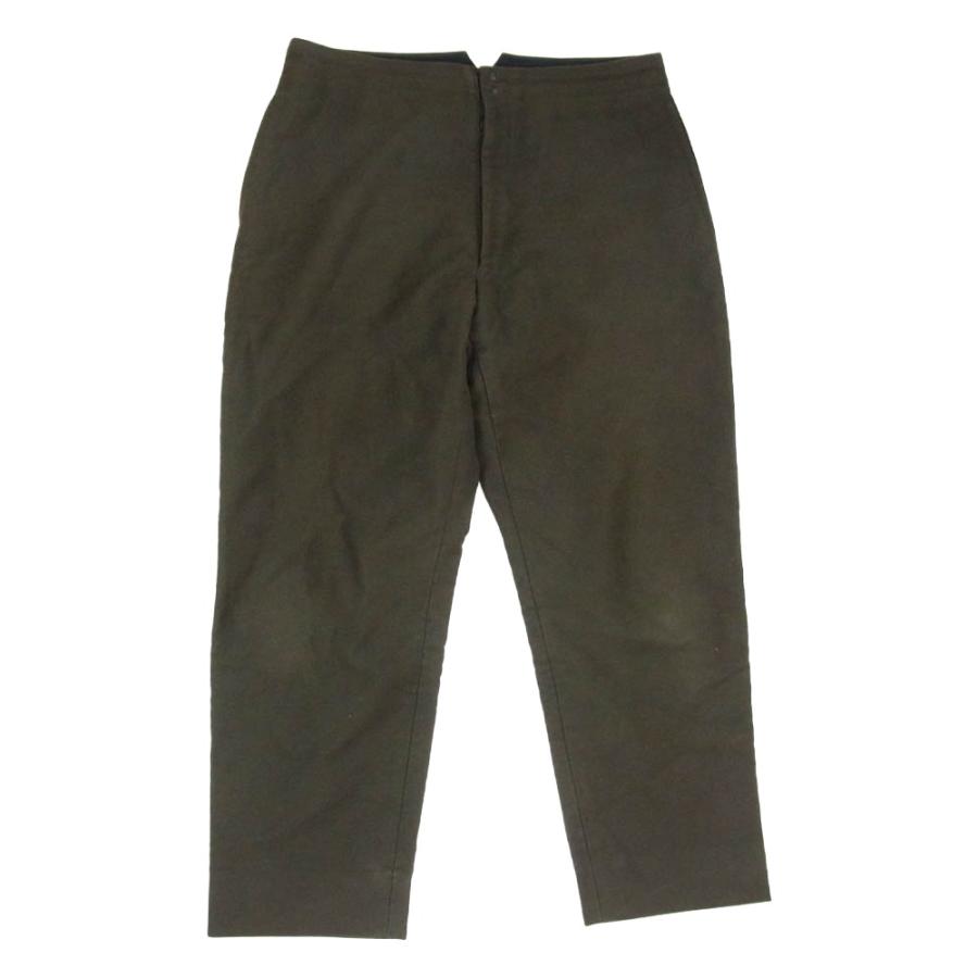 COMOLI コモリ 19AW Q03-03011 モールスキン バックストラップ ベルテッド パンツ ブラウン系 3【中古】 COMOLI コモリ 19AW Q03-03011 モールスキン バックストラップ