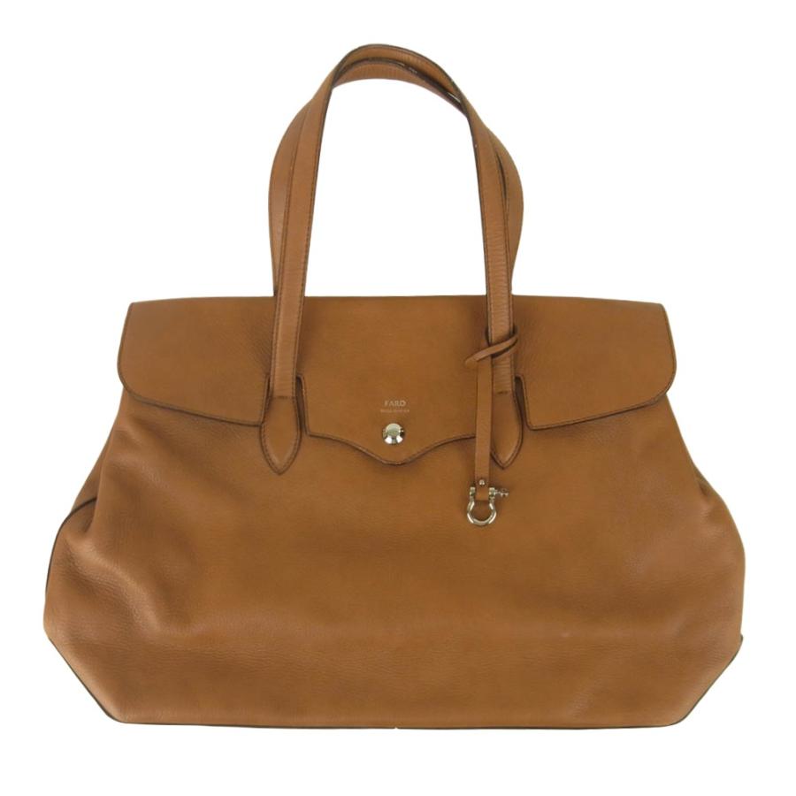 FARO ファーロ FRATELLI MOUSSE SEASON COLOR キャメル レザー トート バッグ イタリア製 ブラウン系【中古】 FARO ファーロ FRATELLI MOUSSE SEASON COLOR キャメル レザー トート