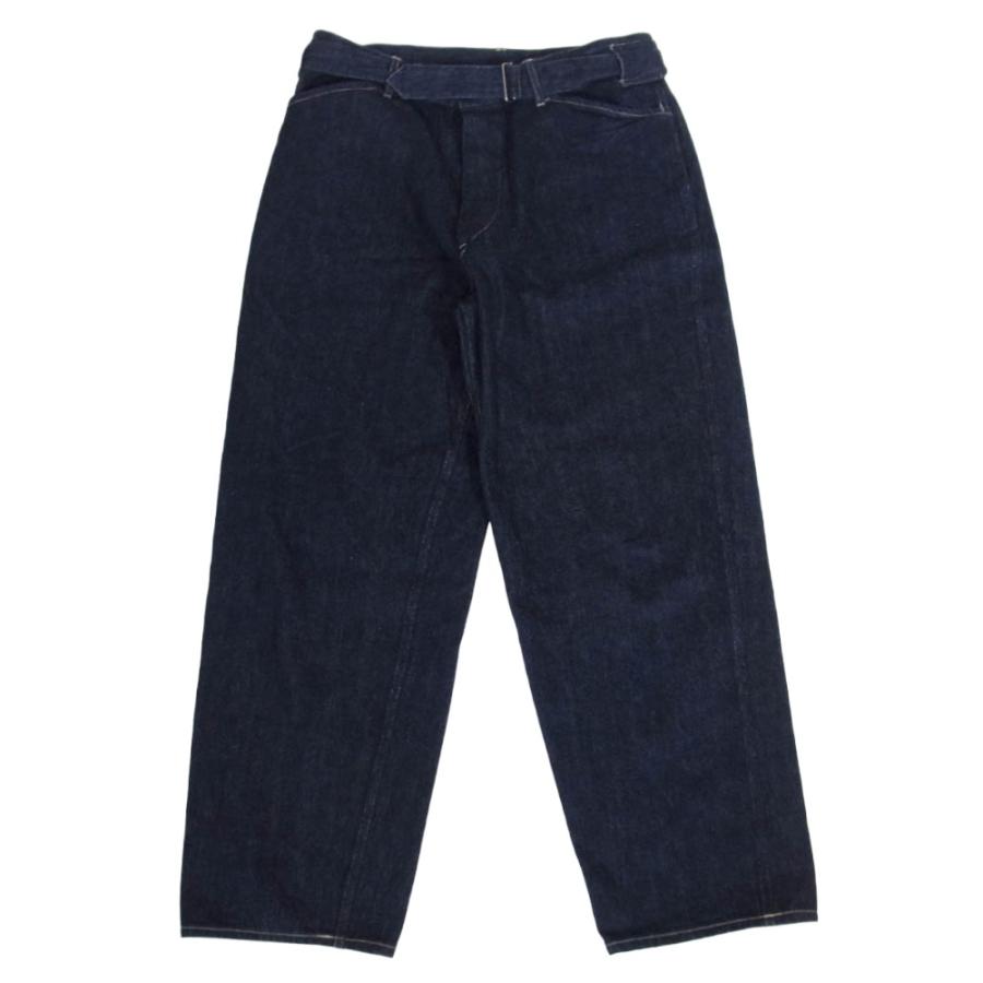 コモリ COMOLI 23AW ベルテッドデニム黒Y03-03001サイズ3 COMOLI コモリ 23AW Y03-03001 デニム ベルテッド パンツ インディゴ
