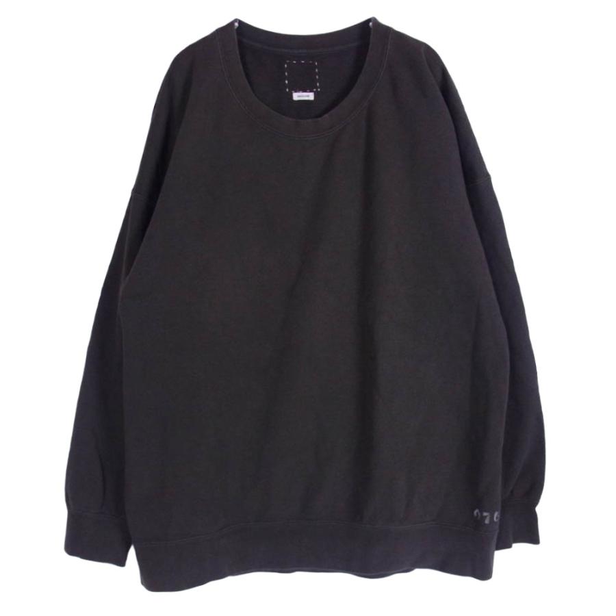 VISVIM 비즈빔 18SS 0118105010039 JUMBO SWEAT CREW L/S 점보 긴팔 크루넥 스웨트 브라운 다크 브라운 계 3 중고