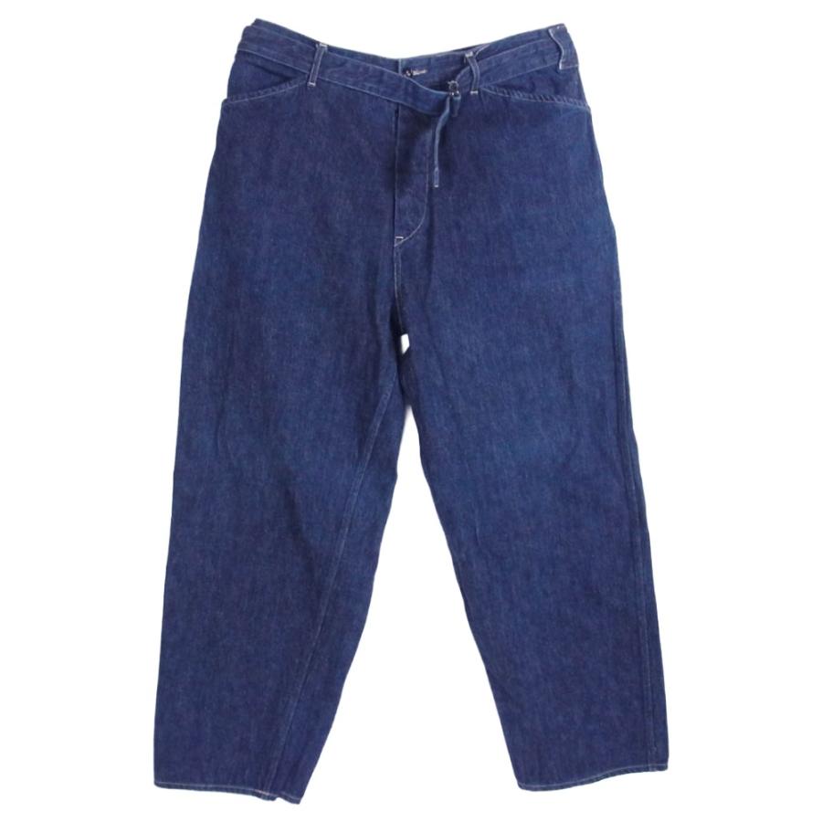 COMOLI コモリ 21SS T01-03004 ベルテッド デニムパンツ インディゴ 
