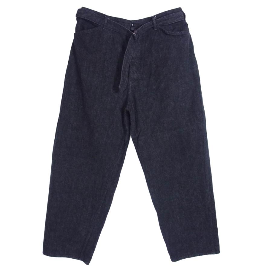 COMOLI コモリ 21AW U03-03011 ベルテッド デニムパンツ ブラック