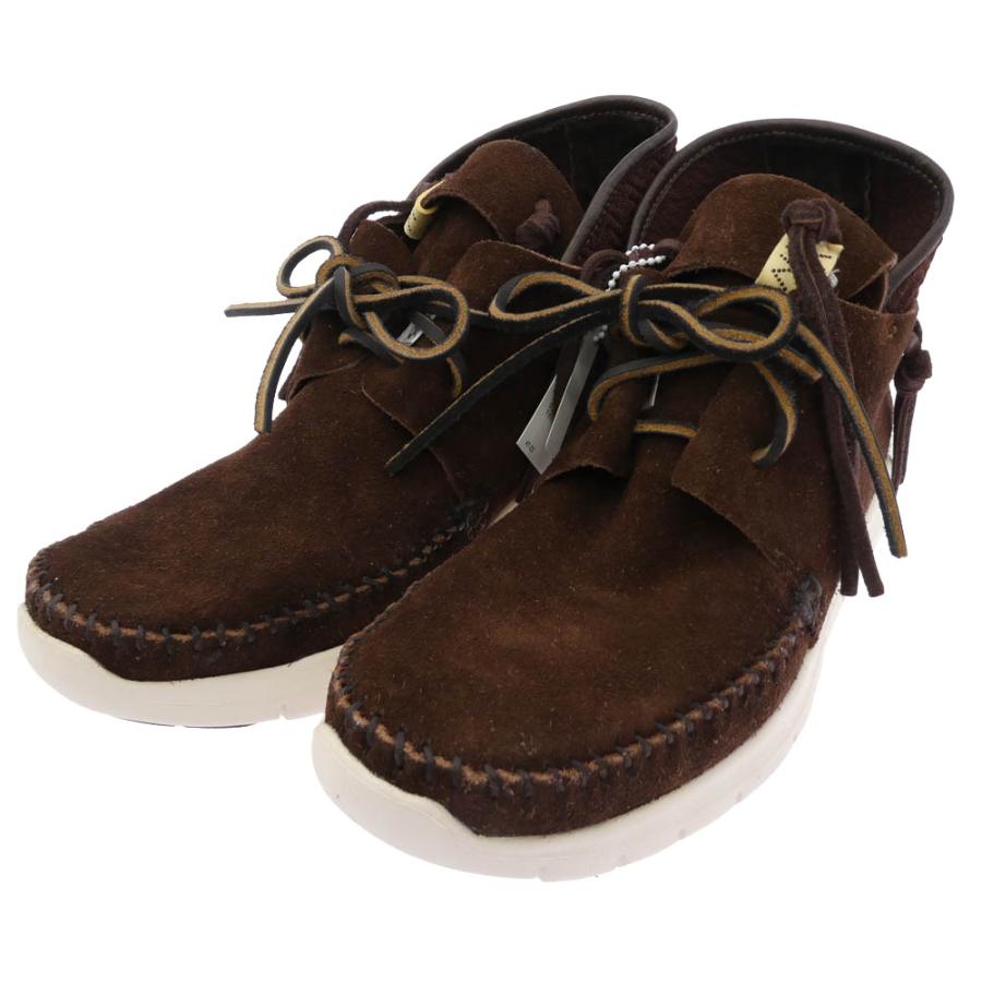 VISVIM ビズビム 19AW 0119202002001 UTE MOC TRAINER MID-FOLK　 ダークブラウン系 ベージュ系 US8【極上美品】【中古】 VISVIM ビズビム 19AW 0119202002001 UTE MOC TRAINER MID-FOLK ダーク