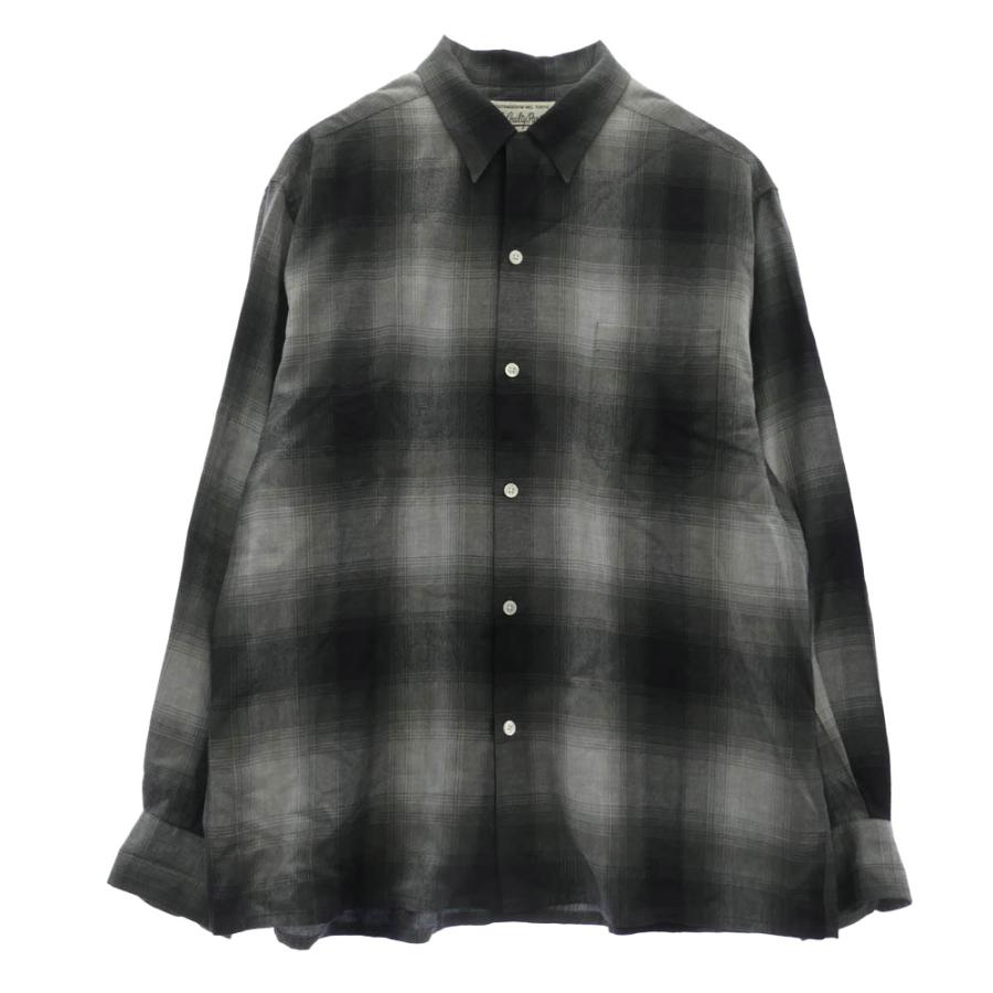 WACKO MARIA（ワコマリア） OMBRE CHECK OPEN COLLAR SHIRT L/S