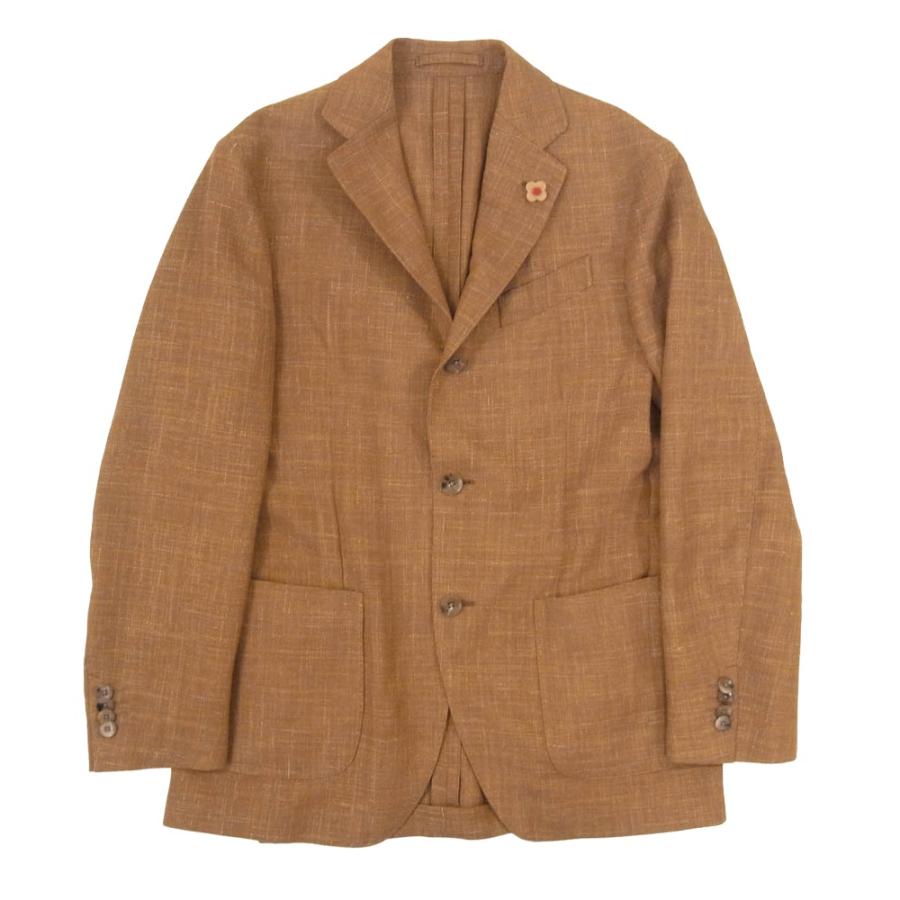 【美品】LARDINI ラルディーニ EASY ジャケット ブートニエール付46 LARDINI（ラルディーニ） JK767 easy wear ブートニエール付き リネン