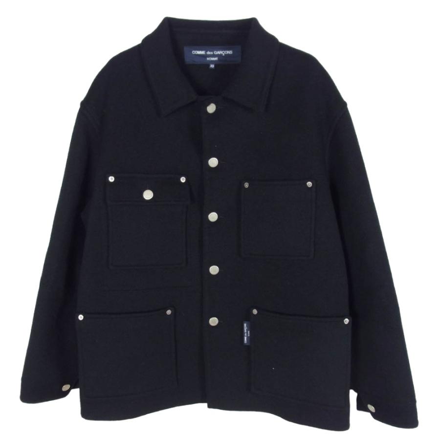 コムデギャルソンオム ウールサージ ブルゾン 24AW Mサイズ COMME des GARCONS HOMME コムデギャルソンオム 21AW HH-J027 メルトン