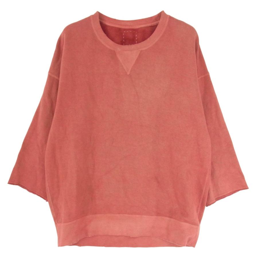 VISVIM ビズビム 18ＡＷ 0118205010020 JUMBO SWEAT CREW 3/4 UNEVEN DYE ジャンボ スウェット レッド系 2【中古】 VISVIM ビズビム 18AW 0118205010020 JUMBO SWEAT CREW 3/4 UNEVEN