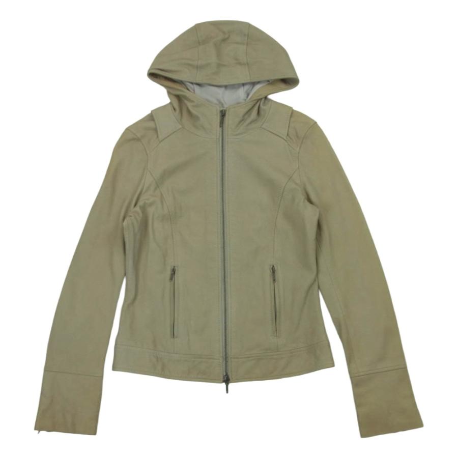バーニーズニューヨーク BARNEYS NEW YORK 251186 ラムレザー フード 