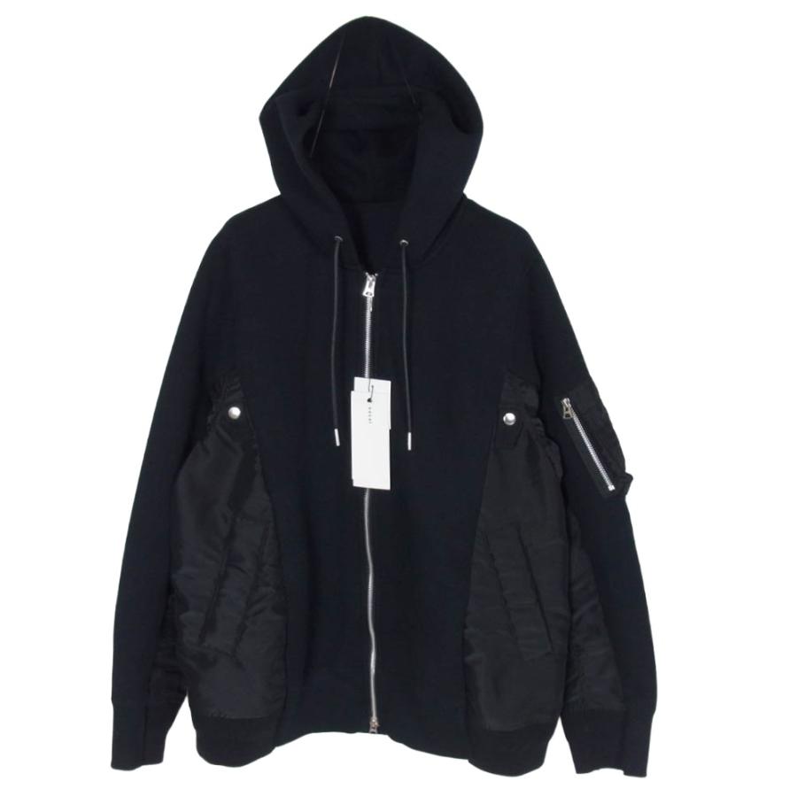 sacai（サカイ） SCM-324 Sponge Sweat x Nylon Twill Hoodie 再構築