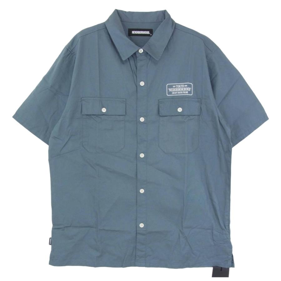 NEIGHBORHOOD ネイバーフッド 21SS 211TSNH-SHM02 CLASSIC WORK C-SHIRT.SS クラシック ワーク シャツ ブルーグレー系 L【新古品】【未使用】【中古】 NEIGHBORHOOD（ネイバーフッド） 21SS 211TSNH-SHM02 CLASSIC WORK
