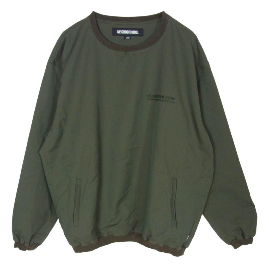 NEIGHBORHOOD ネイバーフッド 22AW 222TSNH-SHM07 PULLOVER SH LS.EC プルオーバー シャツ ロングスリーブ トレーナー グリーン系 L【中古】 NEIGHBORHOOD（ネイバーフッド） 22AW 222TSNH-SHM07 PULLOVER SH LS