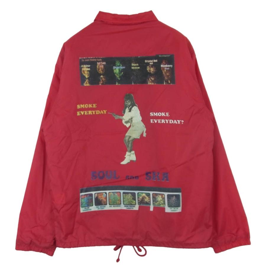 WACKO MARIA ワコマリア BOA COACH JACKET SOUL AND SKA 天国東京 バックプリント 裏ボア コーチ ジャケット レッド系 S【中古】 WACKO MARIA（ワコマリア） BOA COACH JACKET SOUL AND SKA 天国東京