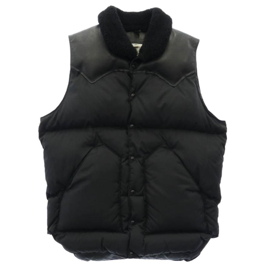 【美品】ロッキーマウンテン クリスティーベスト ダウン ボア レザー ヨーク 黒 Rocky Mountain FeatherBed（ロッキーマウンテンフェザーベッド