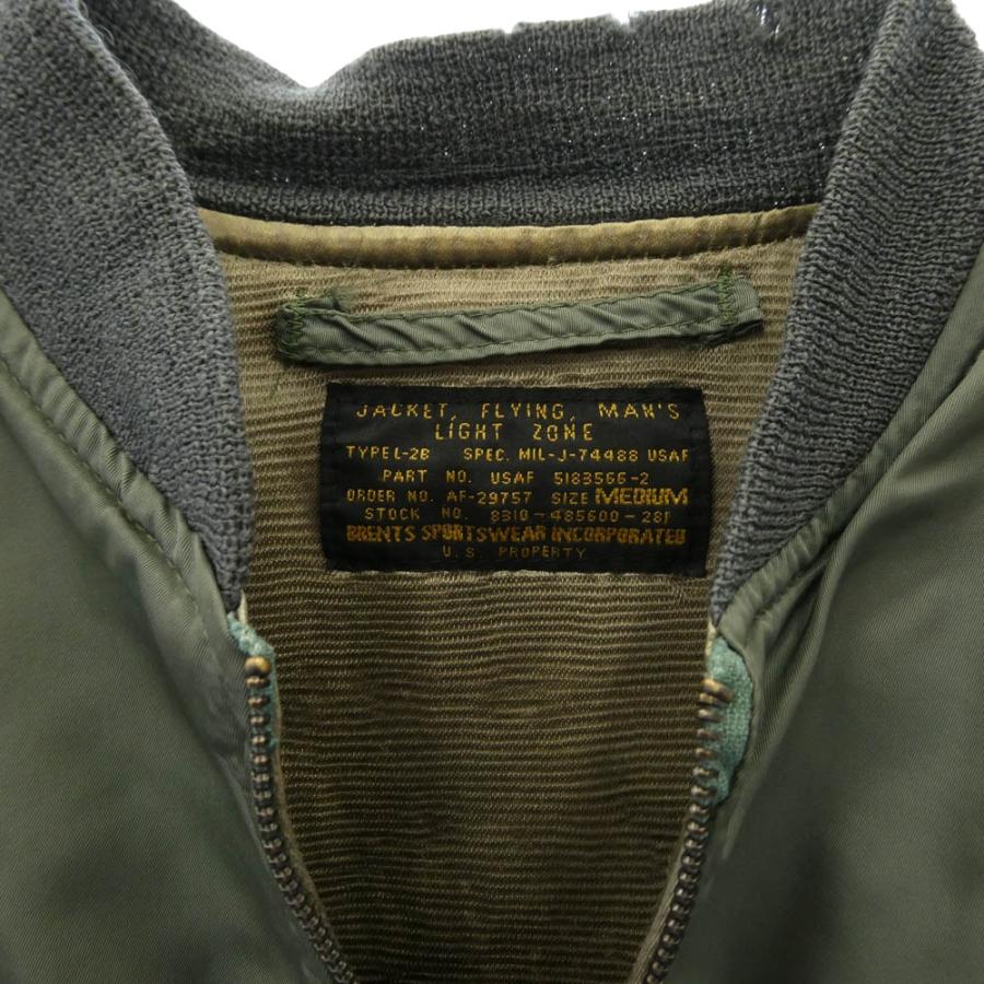 ブレンツ BRENTS JACKET FLYING MAN’S LIGHT ZONE TYPE L-２Bフライト ジャケット カーキ系 M【中古】 ブレンツ BRENTS JACKET FLYING MAN'S LIGHT ZONE TYPE L-2Bフライト