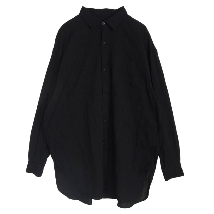 COMOLI コモリ 25SS B01-02013 コットン オックス シャツ ブラック系 4 