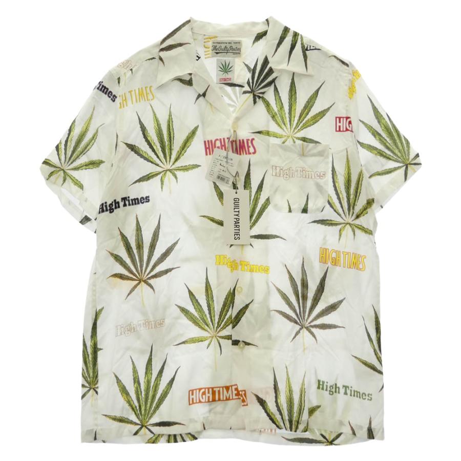 WACKO MARIA ワコマリア 18SS HIGHTIMES-WM-HI02 hightimes hawaiian shirt ハイタイムス ハワイアン 半袖シャツ ホワイト系 L【中古】 WACKO MARIA（ワコマリア） 18SS HIGHTIMES-WM-HI02 hightimes