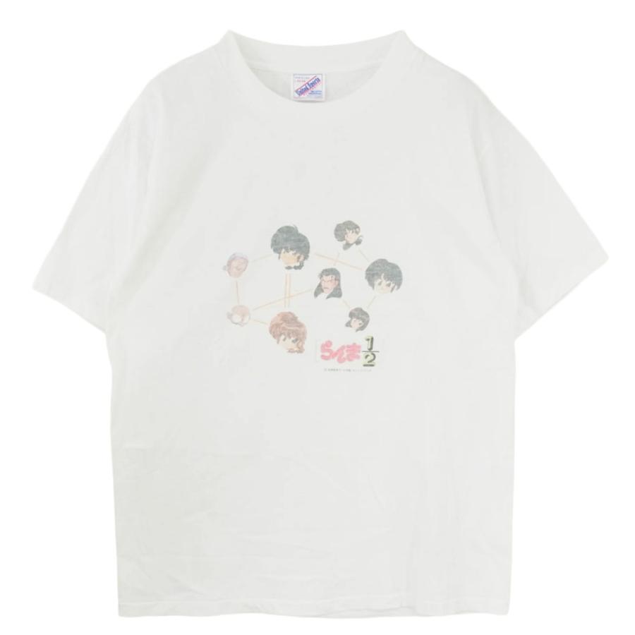 ヴィンテージ vintage らんま 1/2 プリント アニメ 半袖 Tシャツ United Sports 袖裾 シングル ホワイト系 L【中古】 ヴィンテージ vintage らんま 1/2 プリント アニメ 半袖 Tシャツ