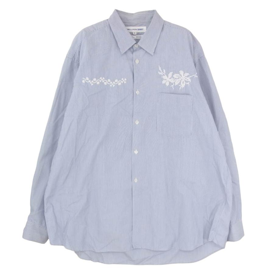 COMME des GARCONS コムデギャルソン CDG SHIRT ストライプ フラワー
