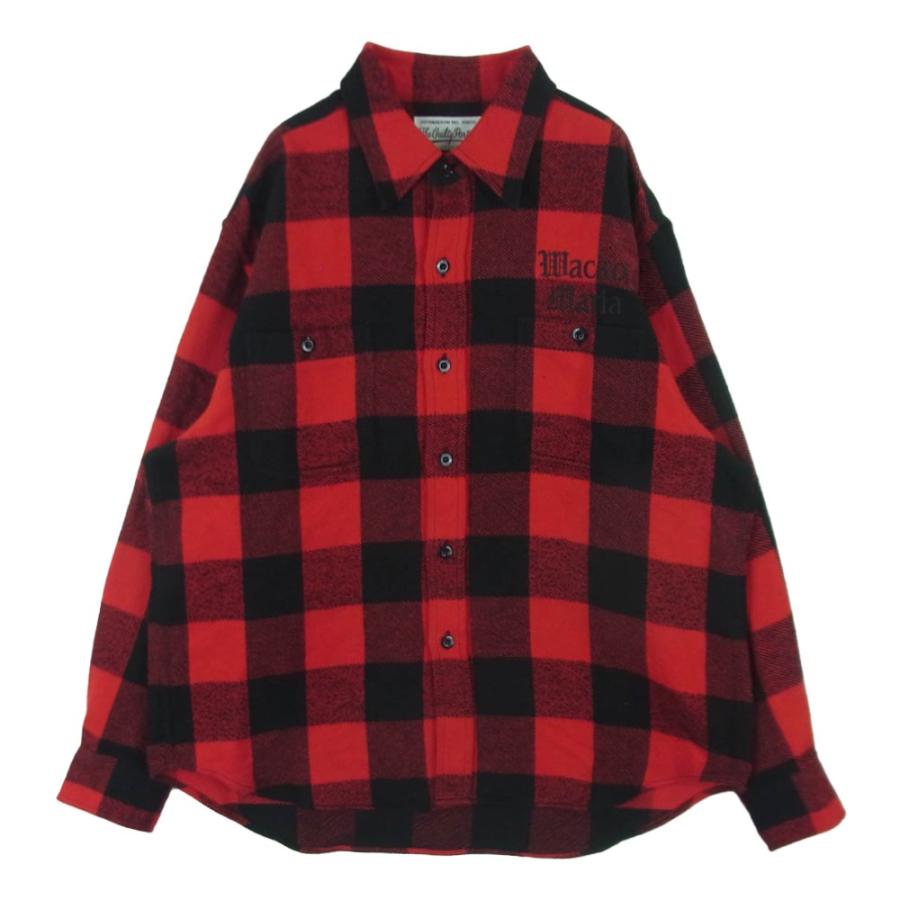 WACKO MARIA ワコマリア 24SS 24SSE-WMS-RC02 FLANNEL REGULAR COLLAR SHIRT TYPE-2 フランネル レギュラー カラー 長袖 シャツ レッド系 ブラック系 M【中古】 WACKO MARIA（ワコマリア） 24SS 24SSE-WMS-RC02 FLANNEL SHIRT TYPE-2