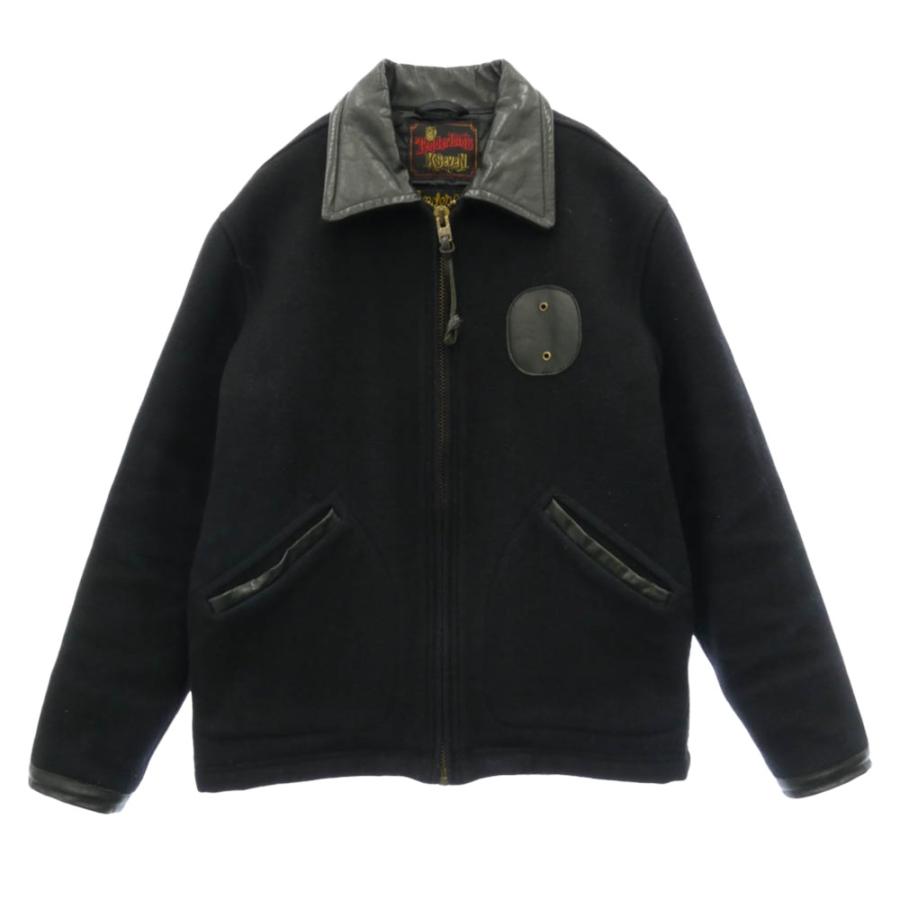 TENDERLOIN テンダーロイン T-POLICEMAN JKT 2nd ポリスマン ウール 襟レザー ジャケット ブラック系 S【中古】 TENDERLOIN（テンダーロイン） T-POLICEMAN JKT 2nd ポリスマン ウール