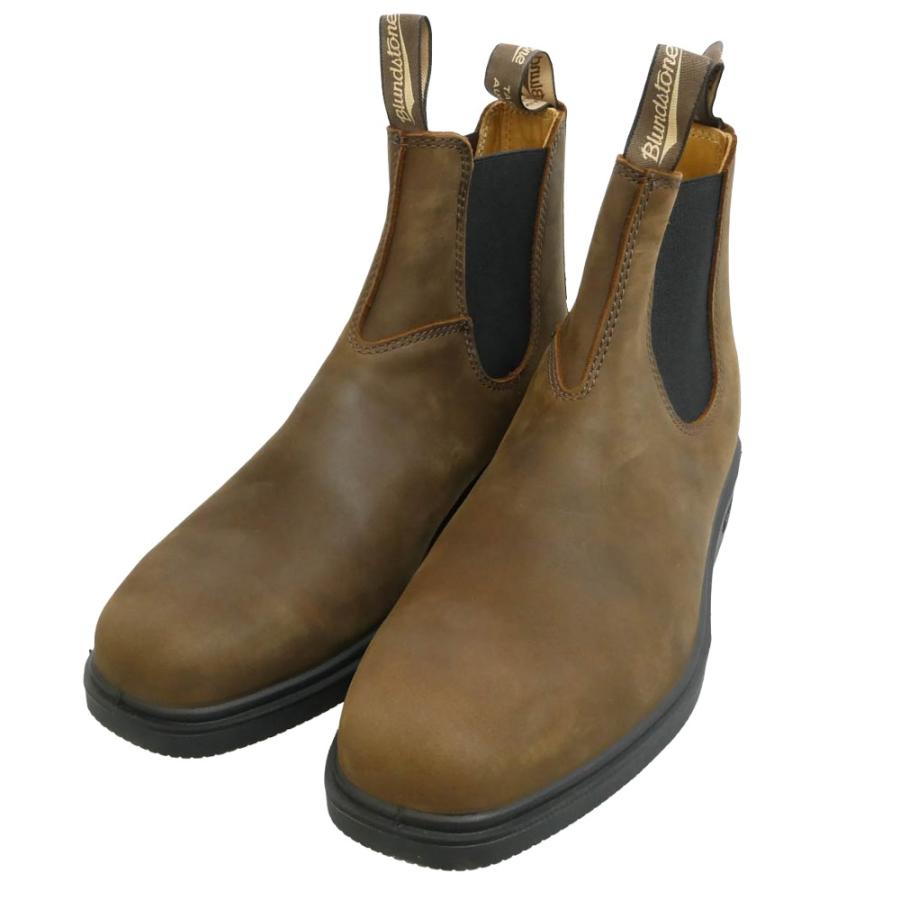 BLUNDSTONE 2029 Elastic Leather Chelsea Lug Boots Antique brown