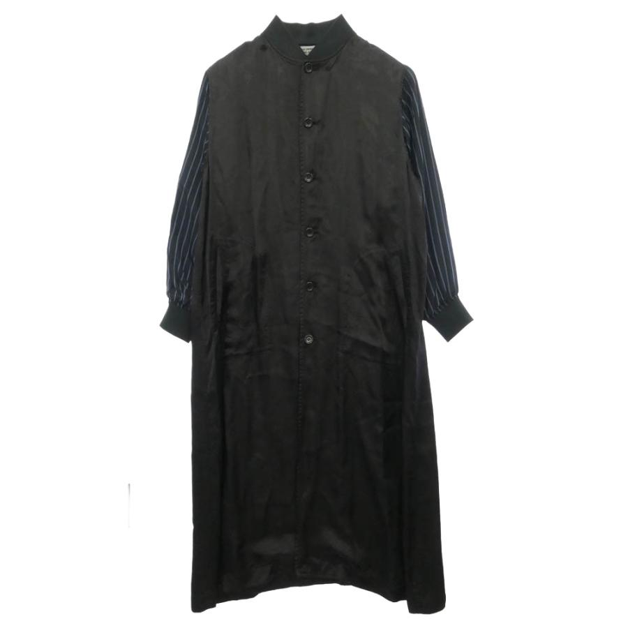 COMME des GARCONS コムデギャルソン IH-C001 GOOD DESIGN SHOP キュプラ ロゴ スタッフ コート ブラック系 ネイビー系 S【中古】 COMME des GARCONS コムデギャルソン IH-C001 GOOD DESIGN SHOP