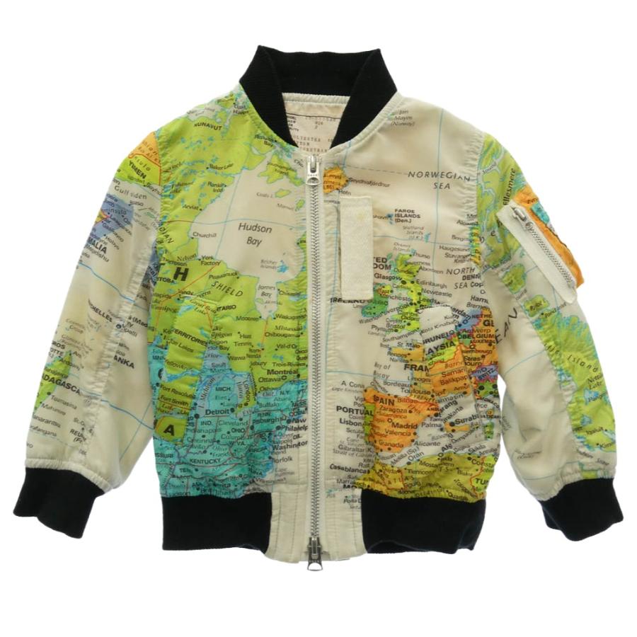 【タグ付】sacai world map ブルゾン カラーver サイズ2 sacai（サカイ） 20SS 20-00054K Kids World Map MA-1 キッズ ワールド