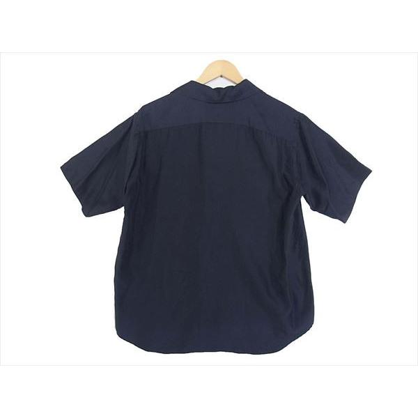 COMOLI コモリ K01-02014 シルク スキッパー 半袖シャツ COMOLI コモリ K01-02014 シルク スキッパー 半袖シャツ