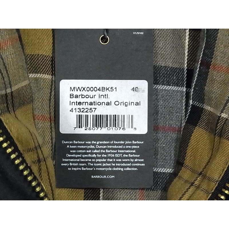 バブアー BARBOUR MWX0004BK51 INTERNATIONAL ORIGINAL 