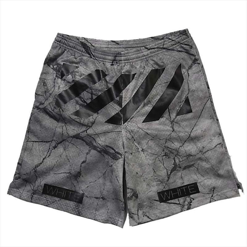 オフホワイト OFF-WHITE マーブル メッシュ ハーフ ショーツ ショート 