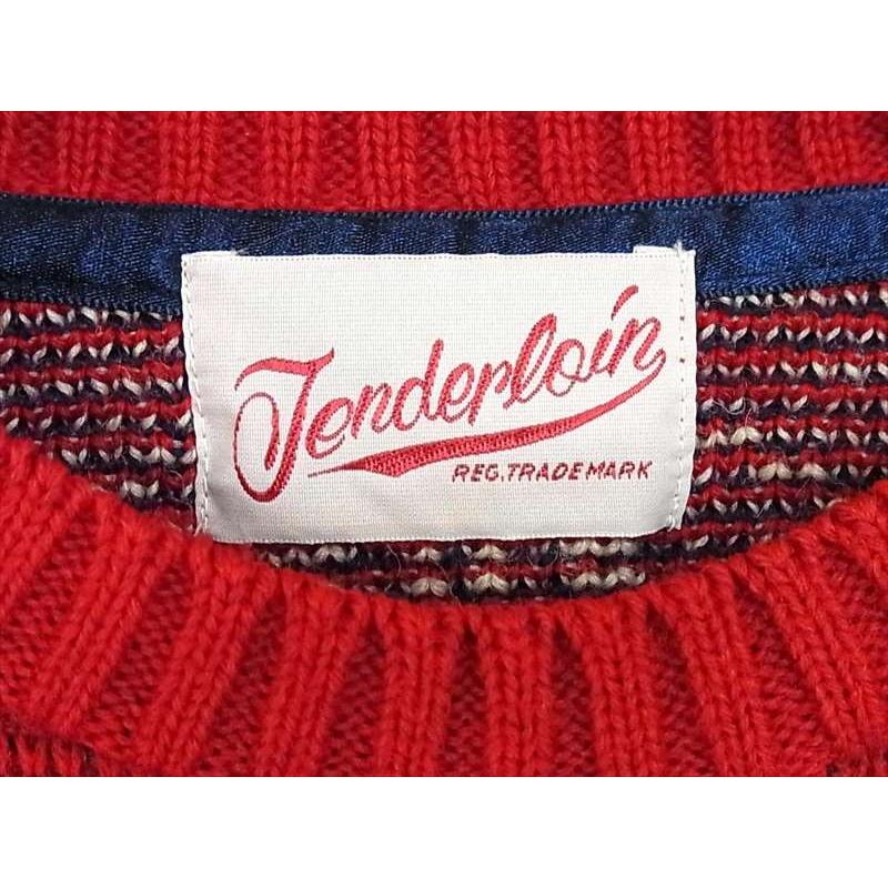 テンダーロイン TENDERLOIN T-SWEATER WING セーター ウィング ネイビー系 L 【中古】｜brand-life｜03