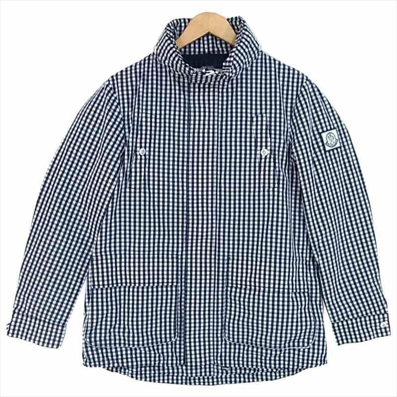 MONCLER GAMME BLEU モンクレールガムブルー チェックシャツ 紺