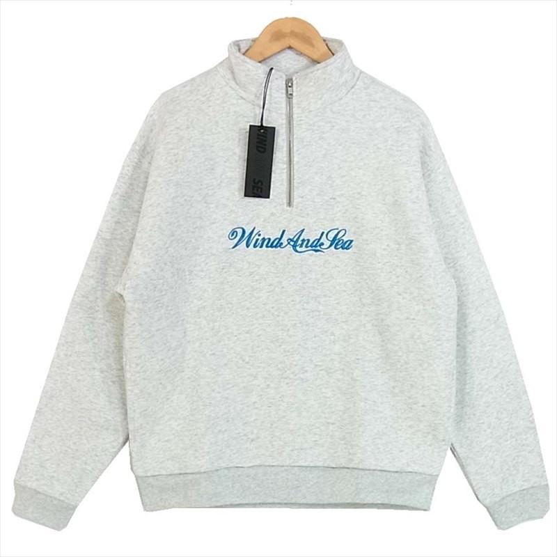 WIND AND SEA グレー ハーフジップトレーナー