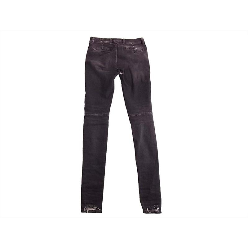 BALMAIN バルマン S7H9528T097 蛇腹 クラッシュ パンツ スキニー 
