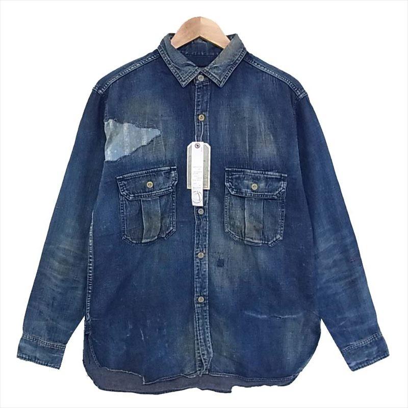 アナクロノーム ANACHRONORM NM-SH01-DW17 DAMAGED DENIM WORK SHIRT 