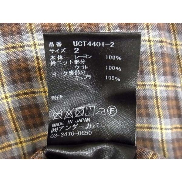 アンダーカバー UCT4401-2 チェック オープンカラー 長袖シャツ 